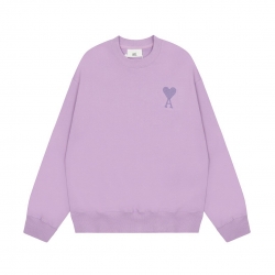 Ami Pairs Macaron medium love round neck sweatshirt Purple 191