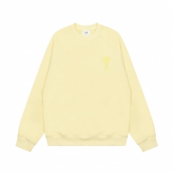 Ami Pairs Macaron medium love round neck sweatshirt yellow 265