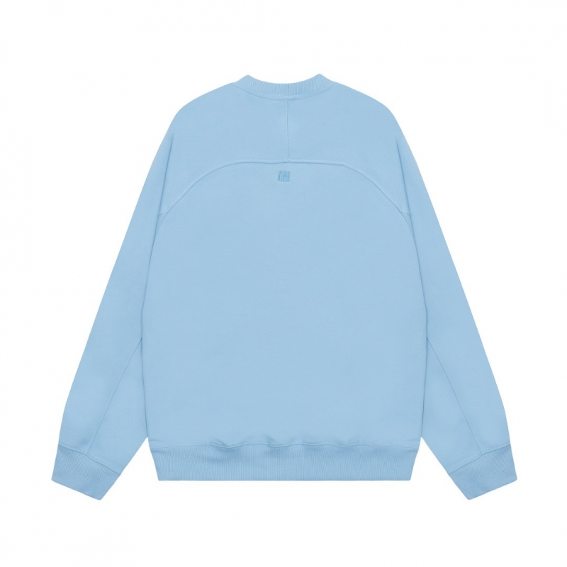 Ami Pairs Macaron medium love round neck sweatshirt blue 789