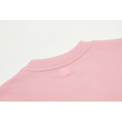 Ami Pairs 2022FW Macaron Little Heart Round Neck Sweatshirt pink 778