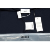 Ami Pairs 2022FW Macaron round neck big love sweatshirt dark blue 775