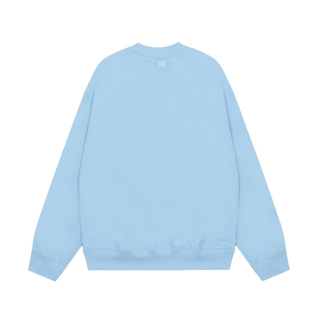 Ami Pairs Macaron round neck big love sweatshirt sky blue 779