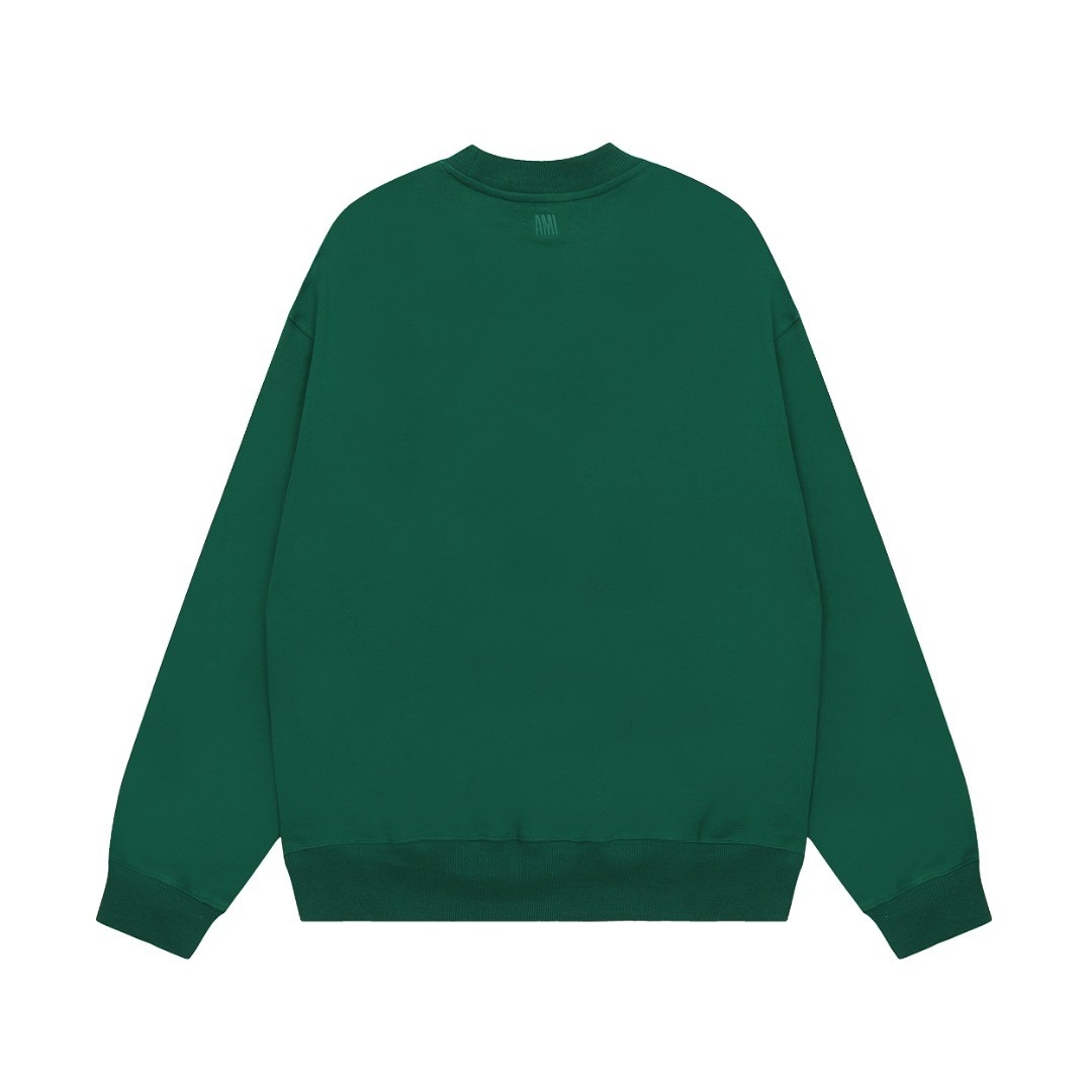 Ami Pairs  Macaron round neck big love sweatshirt dark green 720