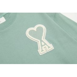 Ami Pairs  Macaron round neck big love sweatshirt green grass 751