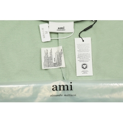 Ami Pairs 2022FW Macaron round neck big love sweatshirt wood green 939