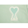 Ami Pairs 2022FW Macaron round neck big love sweatshirt wood green 939