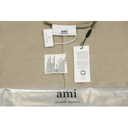 Ami Pairs 2022FW Macaron round neck big love sweatshirt light green 058