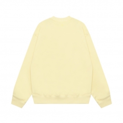 Ami Pairs 2022FW Macaron round neck big love sweatshirt yellow white 574