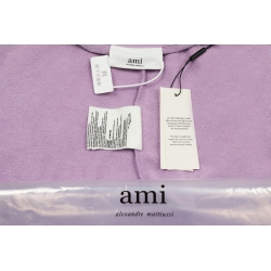 Ami Pairs  Macaron round neck big love sweatshirt Purple white 272