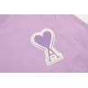 Ami Pairs  Macaron round neck big love sweatshirt Purple white 272