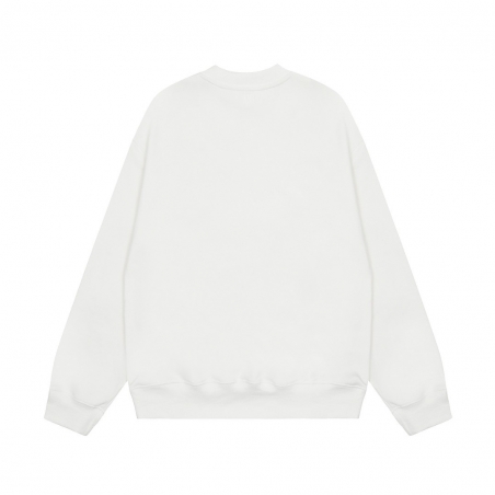 Ami Pairs 2022FW Macaron round neck big love sweatshirt White Black 074