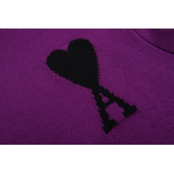 Ami paris Wool Hoodies Purple S-XL 954