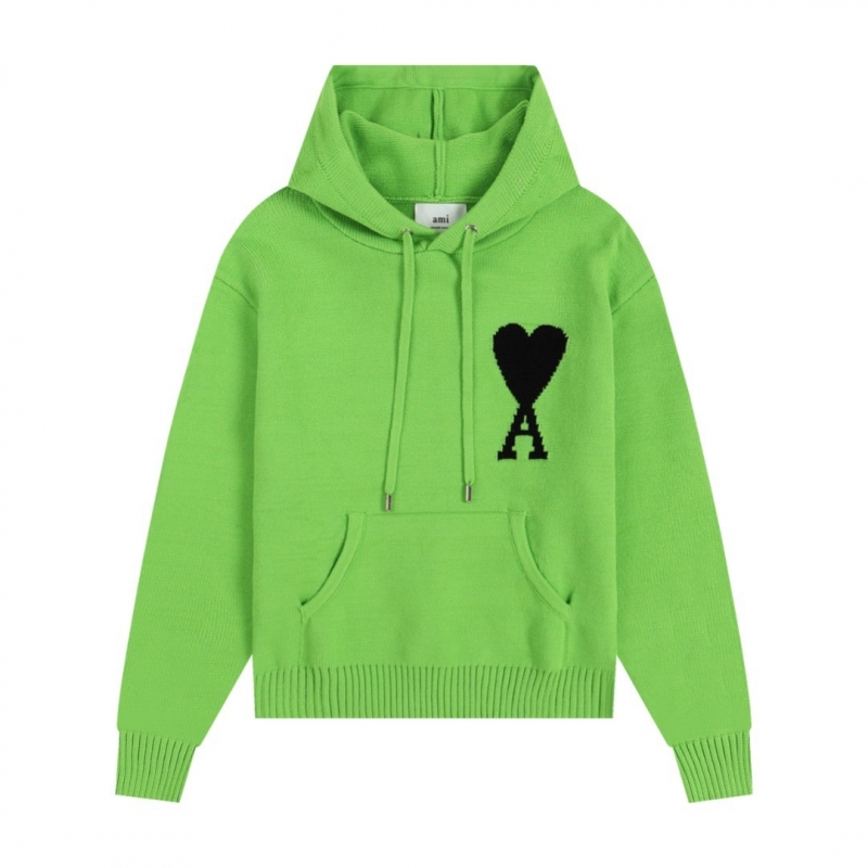 Ami paris Wool Hoodies Green S-XL 673