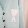 Ami paris new cloud alpaca cardigan knitted sweater jacket 993