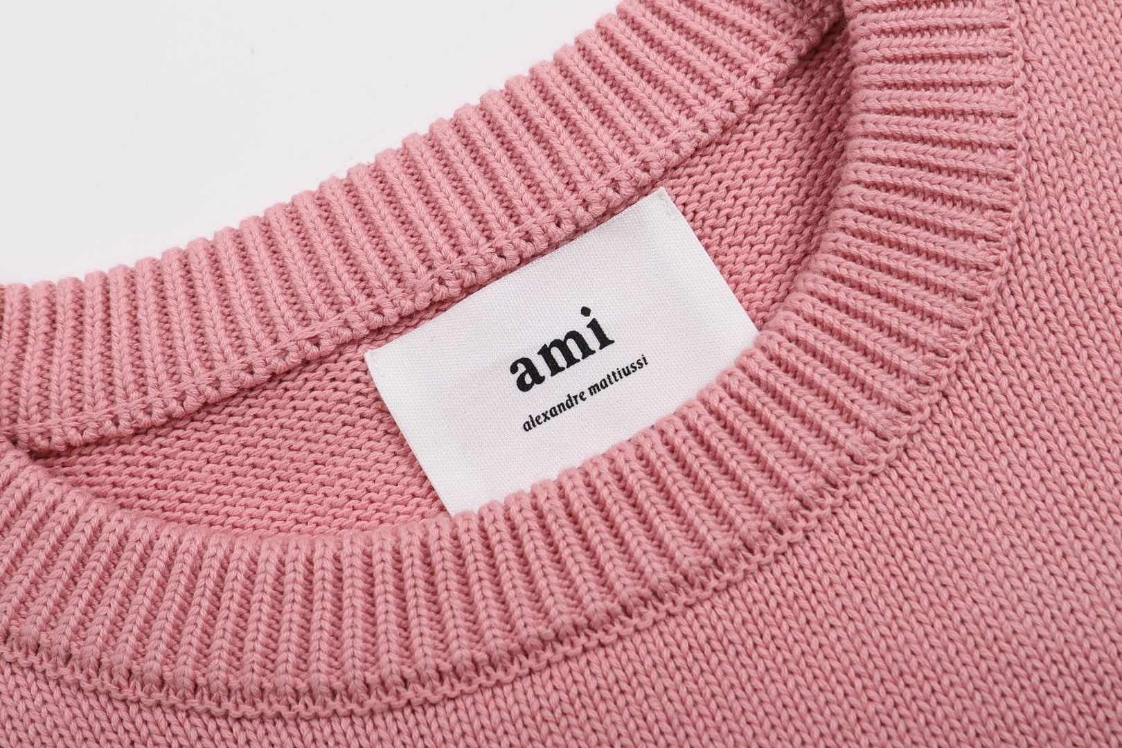 Ami paris Round neck Sweaters Pink S-XL 111