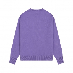 Ami paris Round neck Sweaters Purple 138