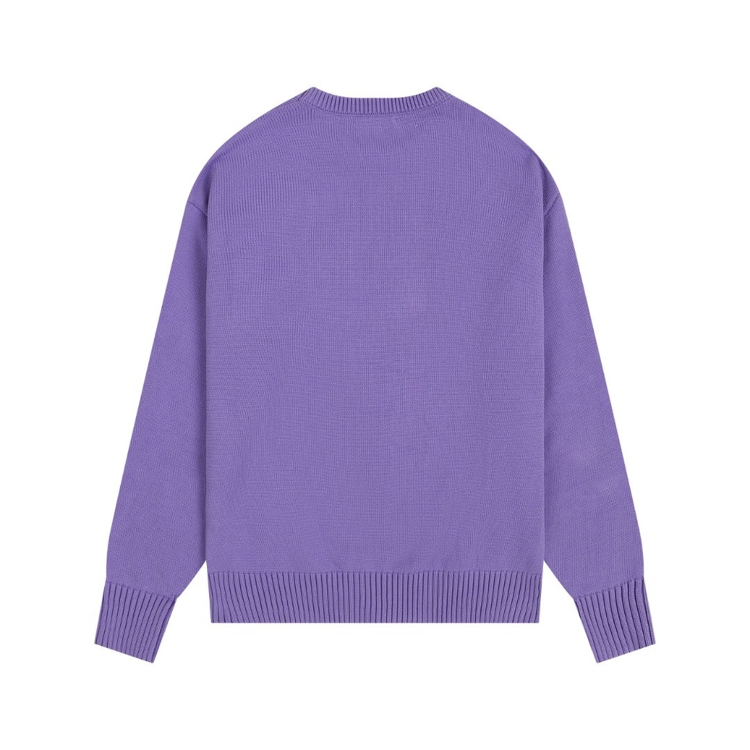 Ami paris Round neck Sweaters Purple 138