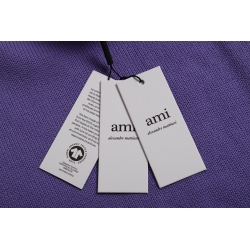 Ami paris Round neck Sweaters Purple 138