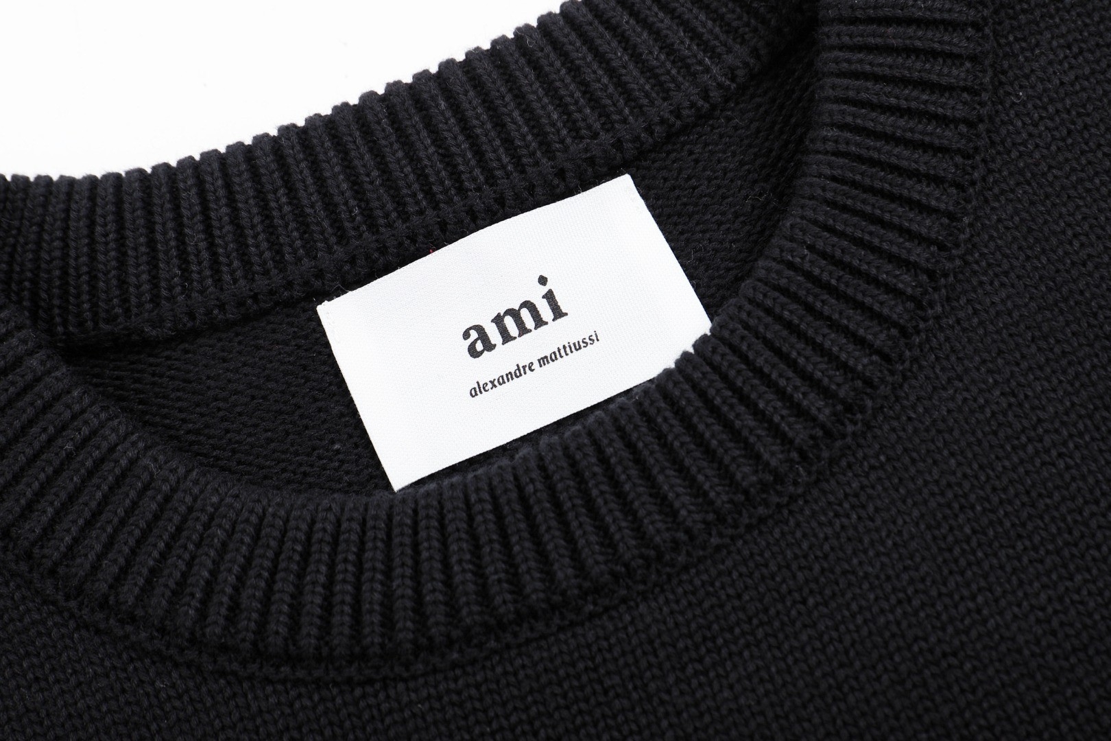 Ami paris Round neck Sweaters Black S-XL 117