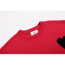 Ami paris Round neck Sweaters Red S-XL 163