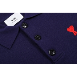 Ami paris Polo Sweaters Dark Blue 138