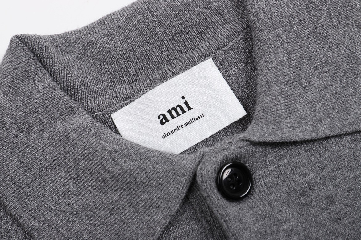 Ami paris Polo Sweaters Grey 120