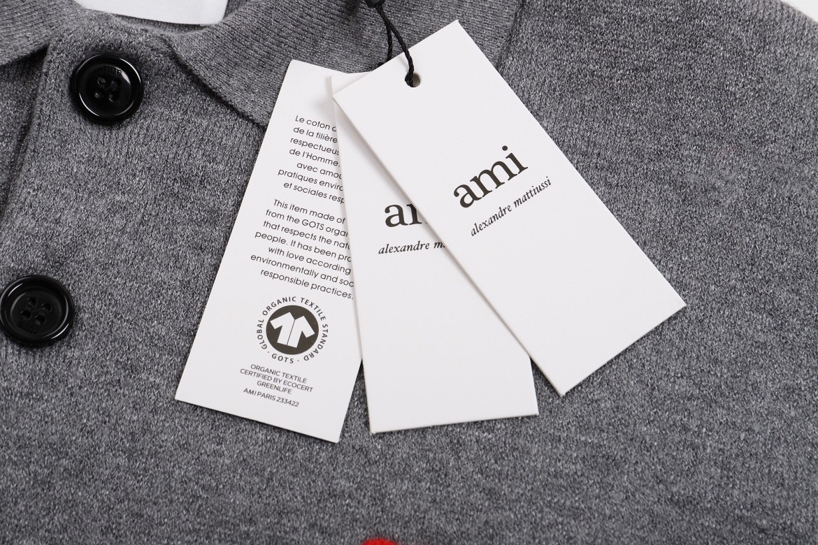 Ami paris Polo Sweaters Grey 120