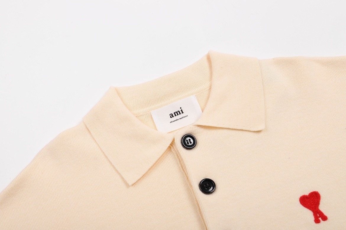 Ami paris Polo Sweaters Apricot 963