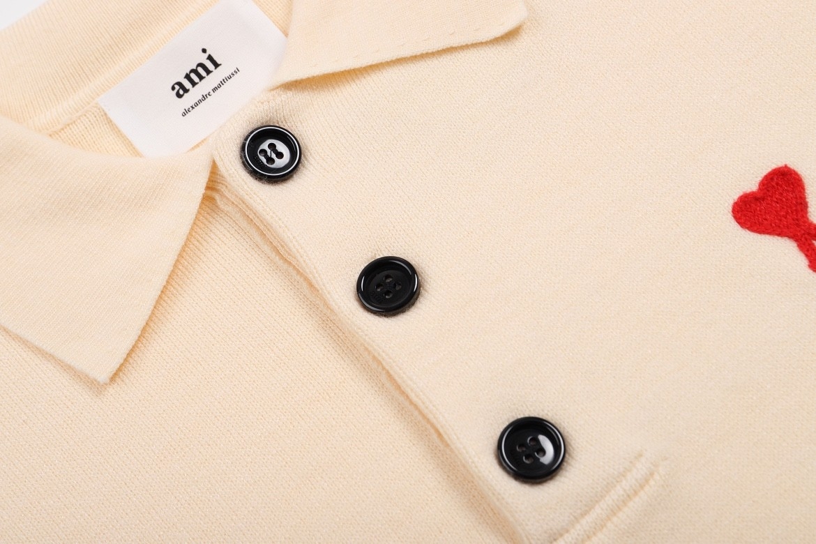 Ami paris Polo Sweaters Apricot 963