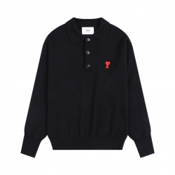 Ami paris Polo Sweaters Black 984