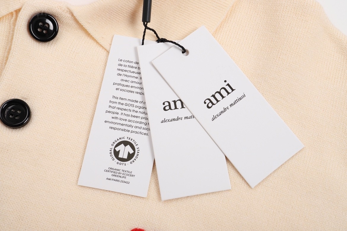 Ami paris Polo Sweaters Apricot 963