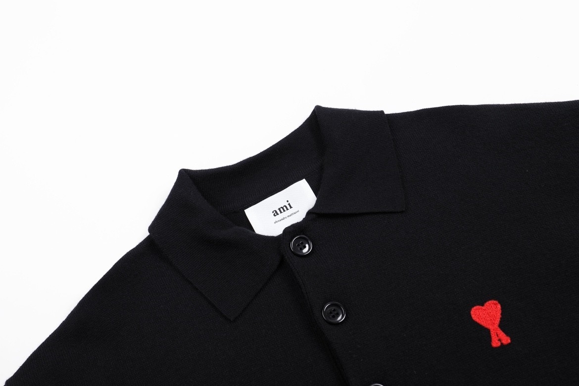 Ami paris Polo Sweaters Black 984