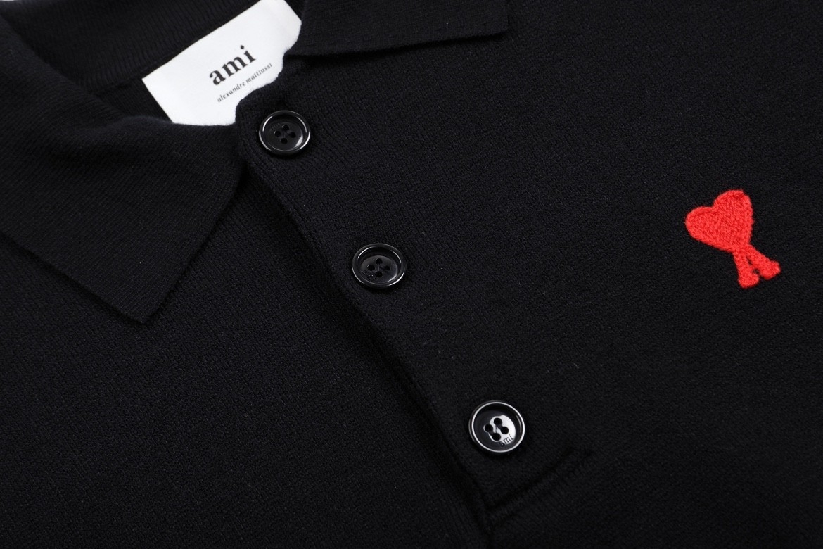 Ami paris Polo Sweaters Black 984