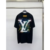 LV 24 hand-painted short-sleeved T-shirt Black