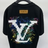 LV 24 hand-painted short-sleeved T-shirt Black