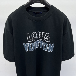 LV 24 hand-painted short-sleeved T-shirt Black