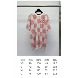 LV 24ss  Damier Marque L. Vuitton déposée T-shirts Red