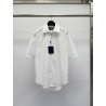 LV 24ss Wavy Damier Short-sleeve Shirts White