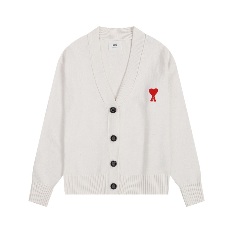 Ami Pairs 2024FW Macaron Middle Heart Sweater