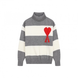 Ami Pairs 2024FW Striped Wool Sweater S-XL